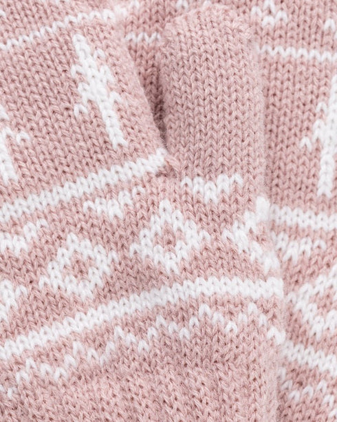 TreeGloves Thumb Norwegian Kids Rose-White